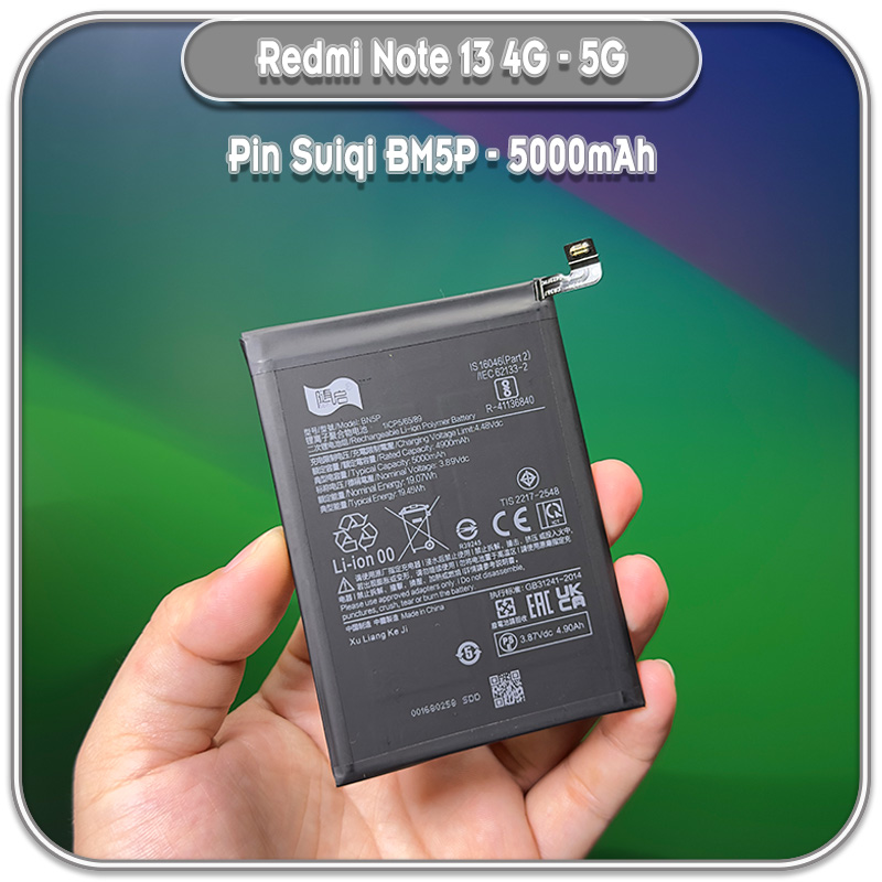 Thay pin Redmi Note 13 4G 5G, Suiqi BN5P 5000mAh