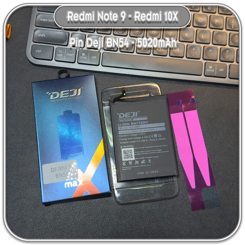 Thay pin Redmi Note 9 - Redmi 10X 4G, Deji BN54 5020mAh