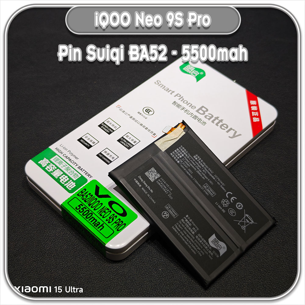 Thay pin iQOO Neo 9S Pro Suiqi BA52 5500mAh
