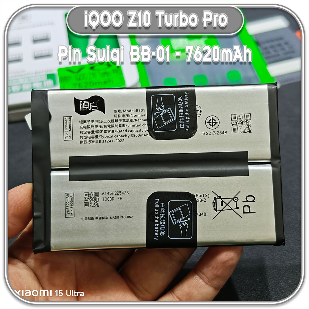 Thay pin iQOO Z10 Turbo Pro Suiqi BB-01 7620mAh