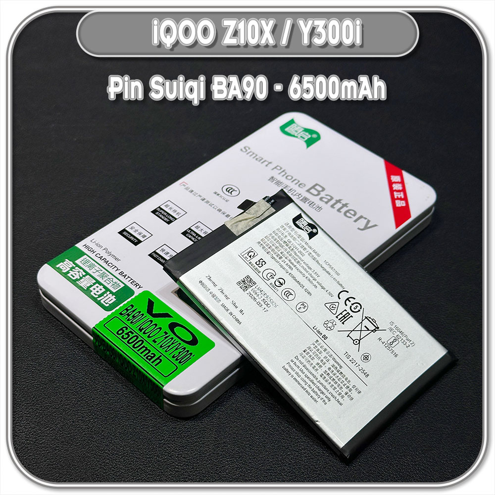 Thay pin iQOO Z10X /Y300i Suiqi BA90 6500mAh