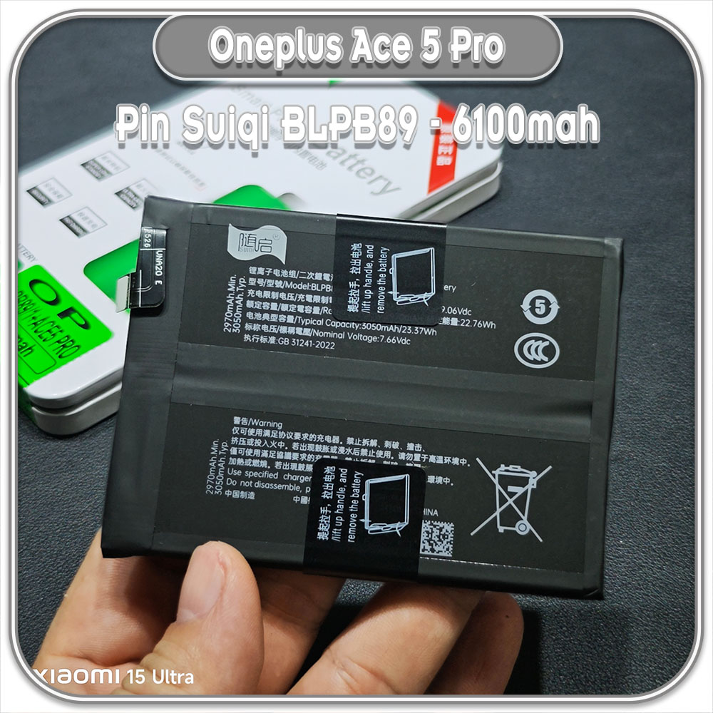 Thay pin Oneplus Ace 5 Pro Suiqi BLPB89 6100mAh