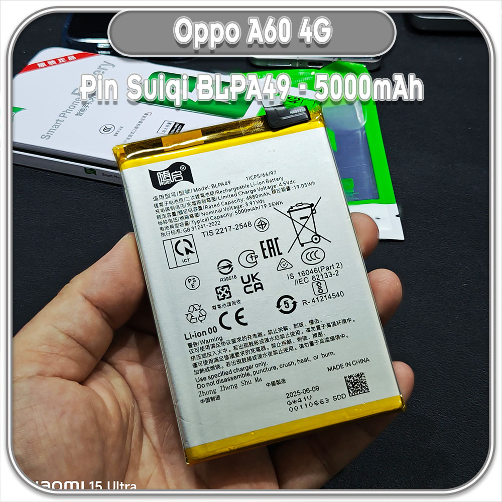 Thay pin Oppo A60 4G Suiqi BLPA49 5000mAh