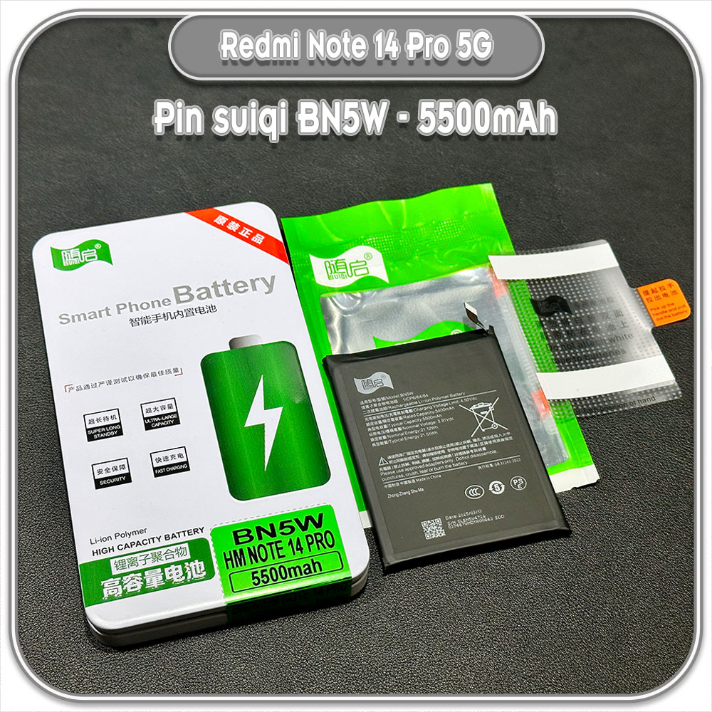 Thay pin cho Redmi Note 14 Pro 5G Suiqi BN5W 5500mAh