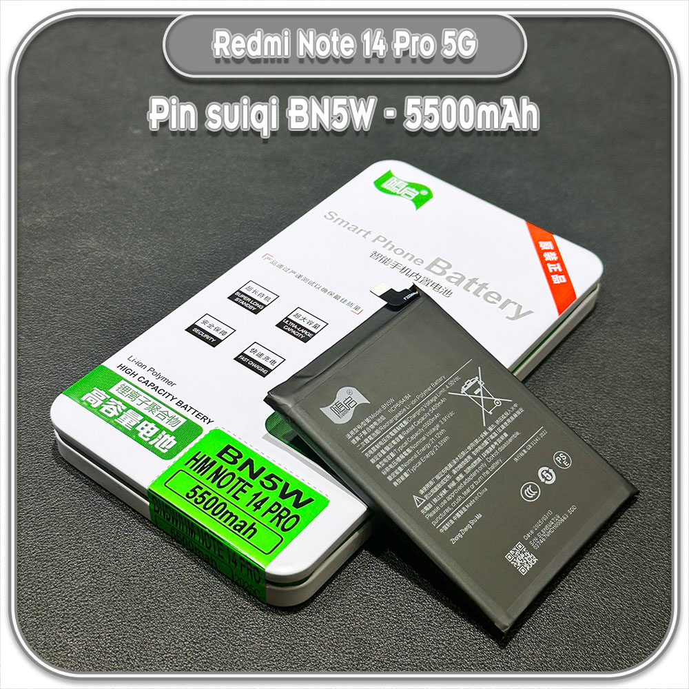 Thay pin cho Redmi Note 14 Pro 5G Suiqi BN5W 5500mAh