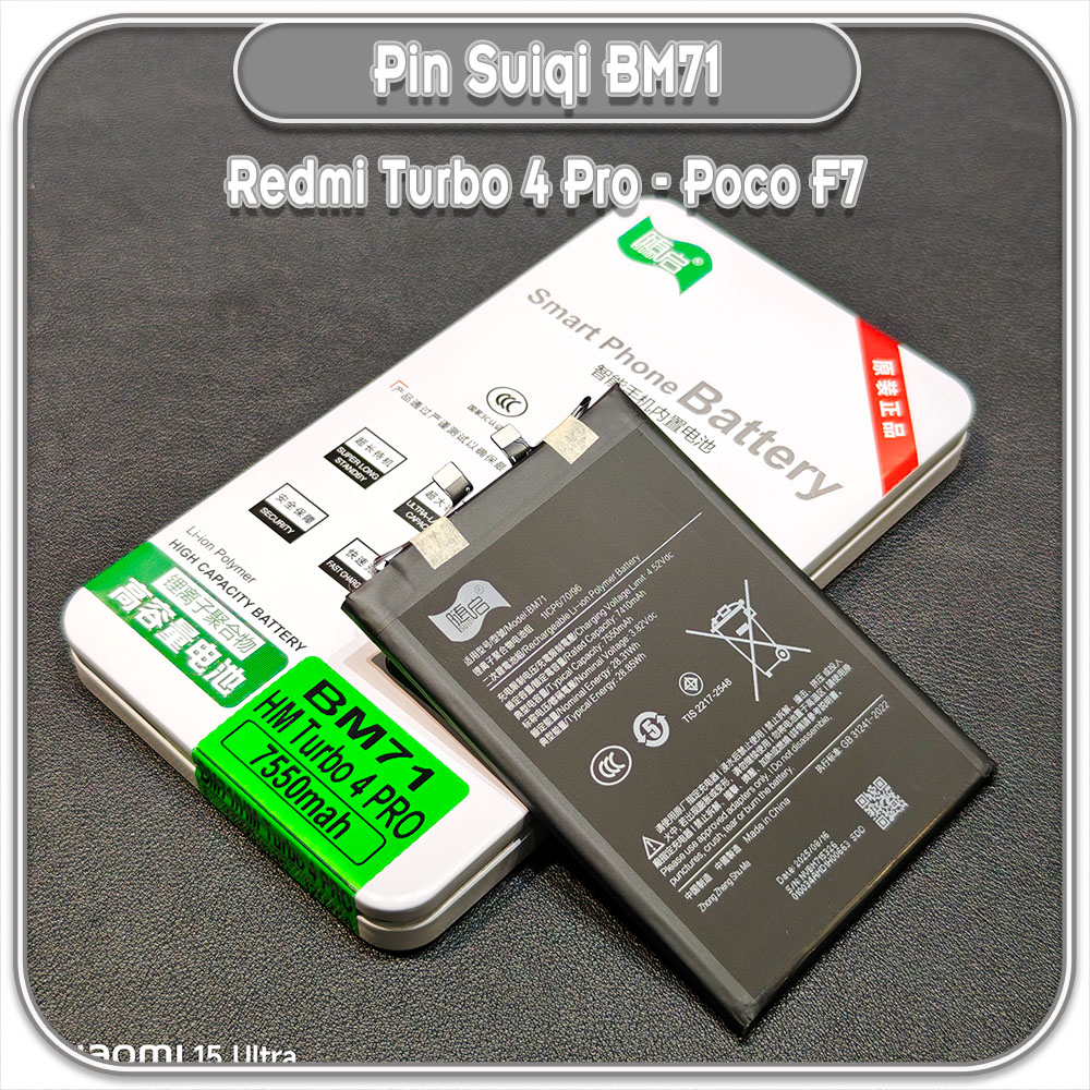 Thay pin Poco X7 Pro 5G Suiqi BP59 6000mAh