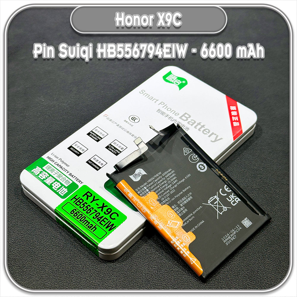 Thay pin Honor X9c Suiqi HB556794EIW 6600mAh