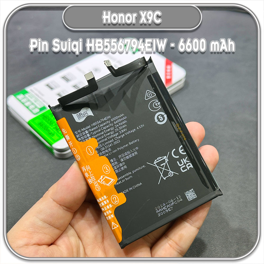 Thay pin Honor X9c Suiqi HB556794EIW 6600mAh