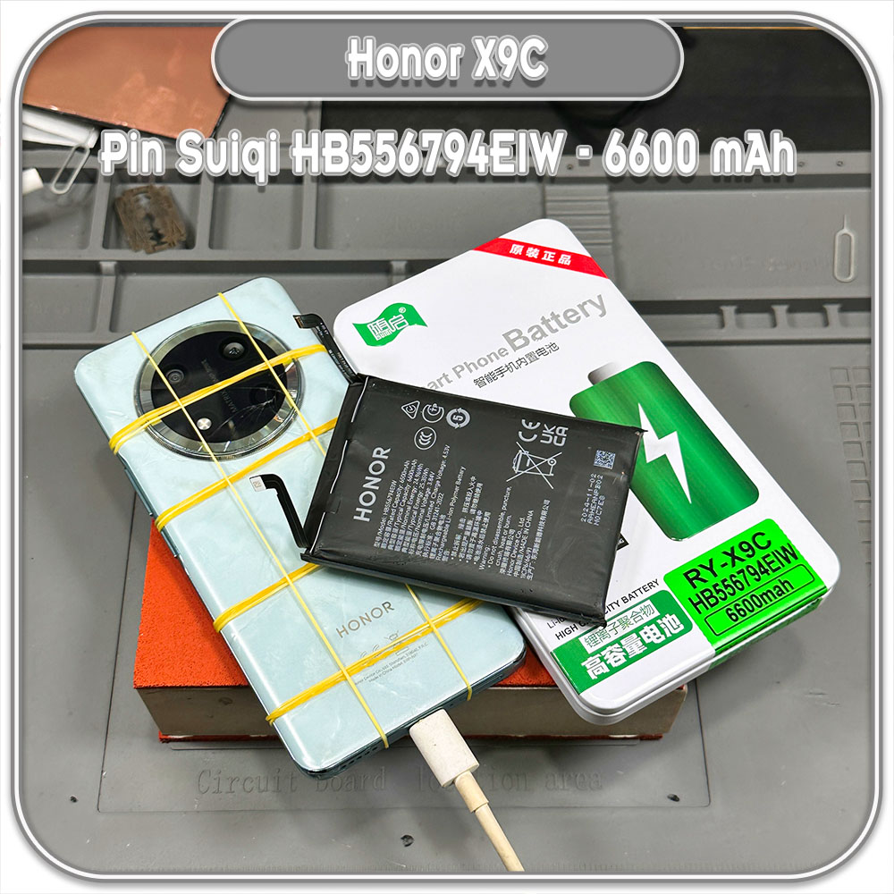 Thay pin Honor X9c Suiqi HB556794EIW 6600mAh