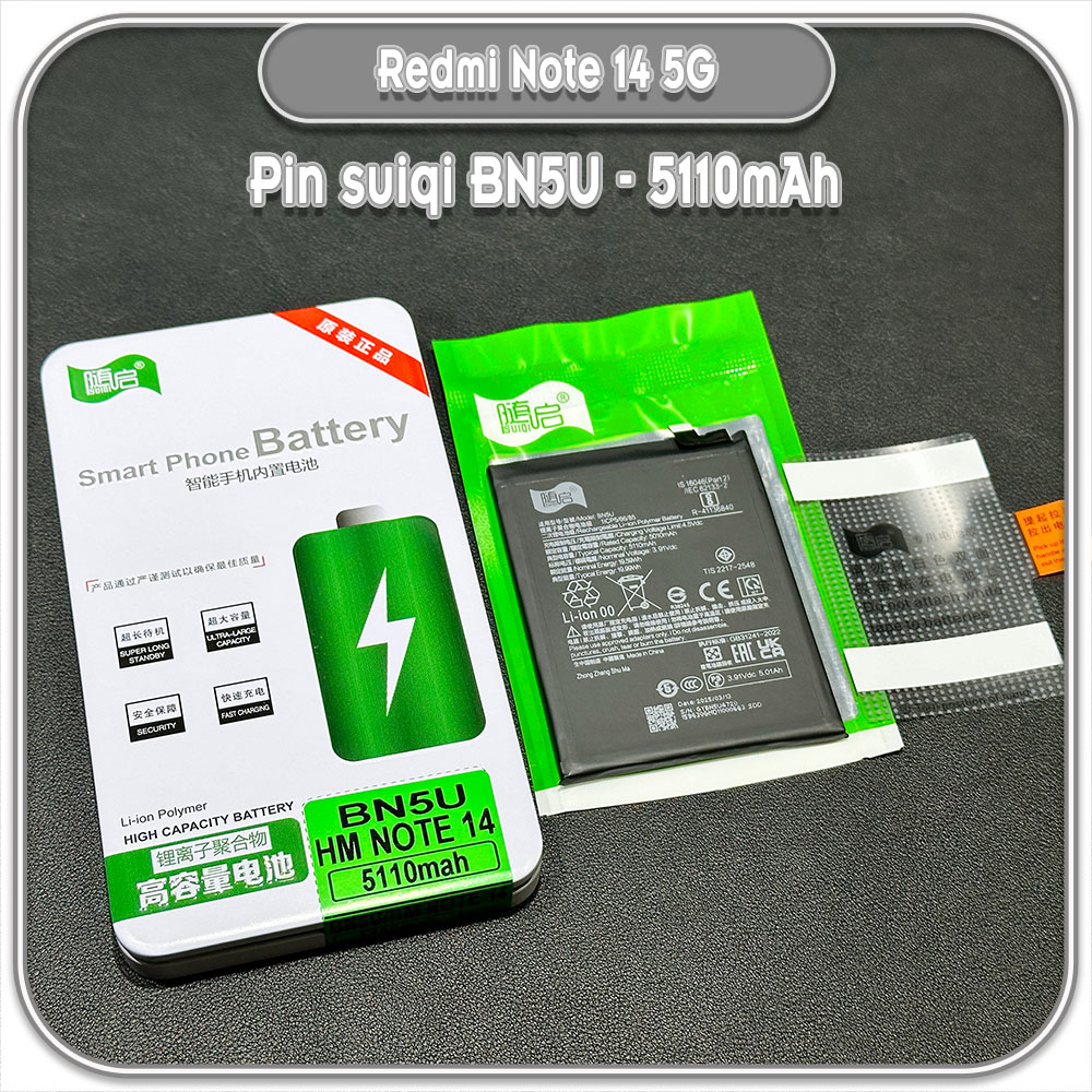 Thay pin cho Redmi Note 14 5G Suiqi BN5U 5110mAh