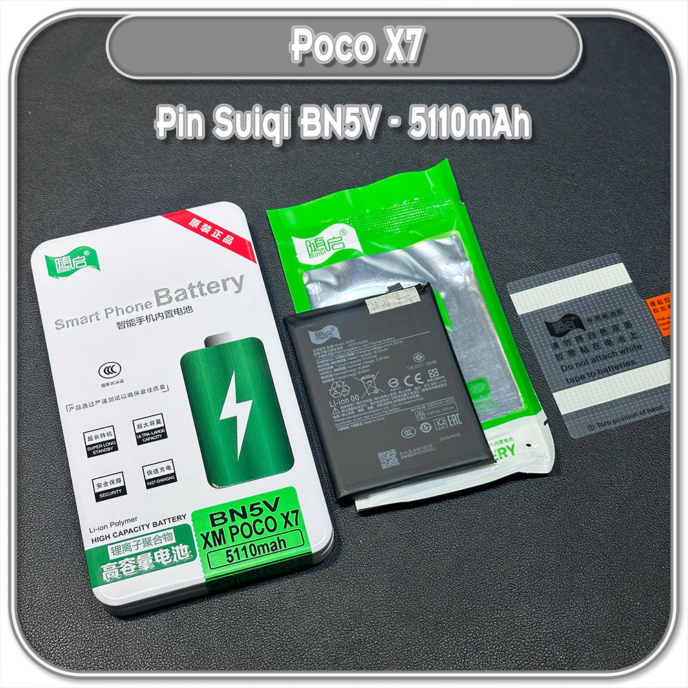 Thay pin Poco X7 5G Suiqi BN5V 5110mAh