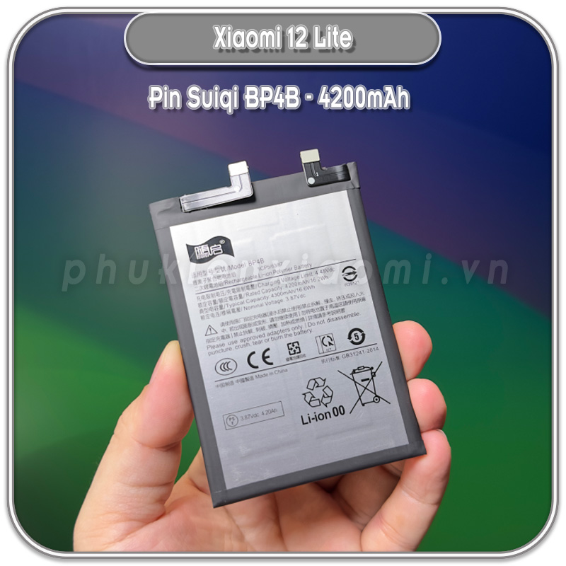 Thay pin Xiaomi 12 Lite, Suiqi BP4B 4200mAh