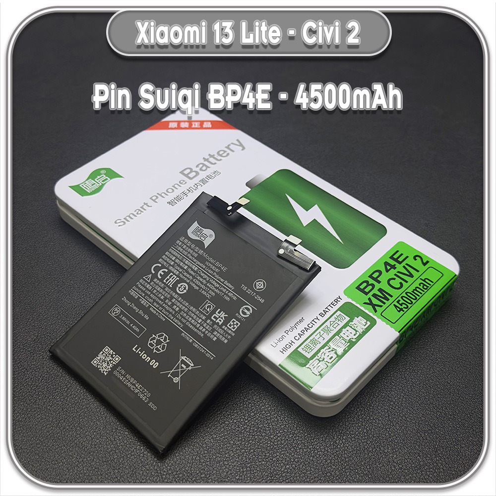 Thay pin Xiaomi 13 Lite - Civi 2, Suiqi BP4E 4500mAh