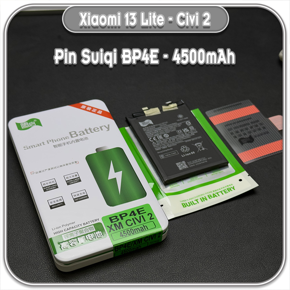Thay pin Xiaomi 13 Lite - Civi 2, Suiqi BP4E 4500mAh