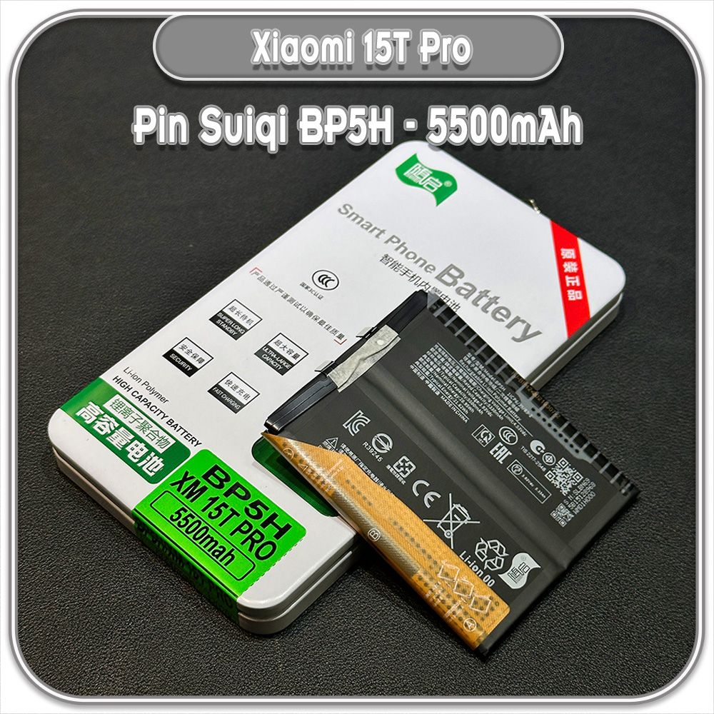Thay Pin Xiaomi 15T Pro, Suiqi BP5H 5500mAh