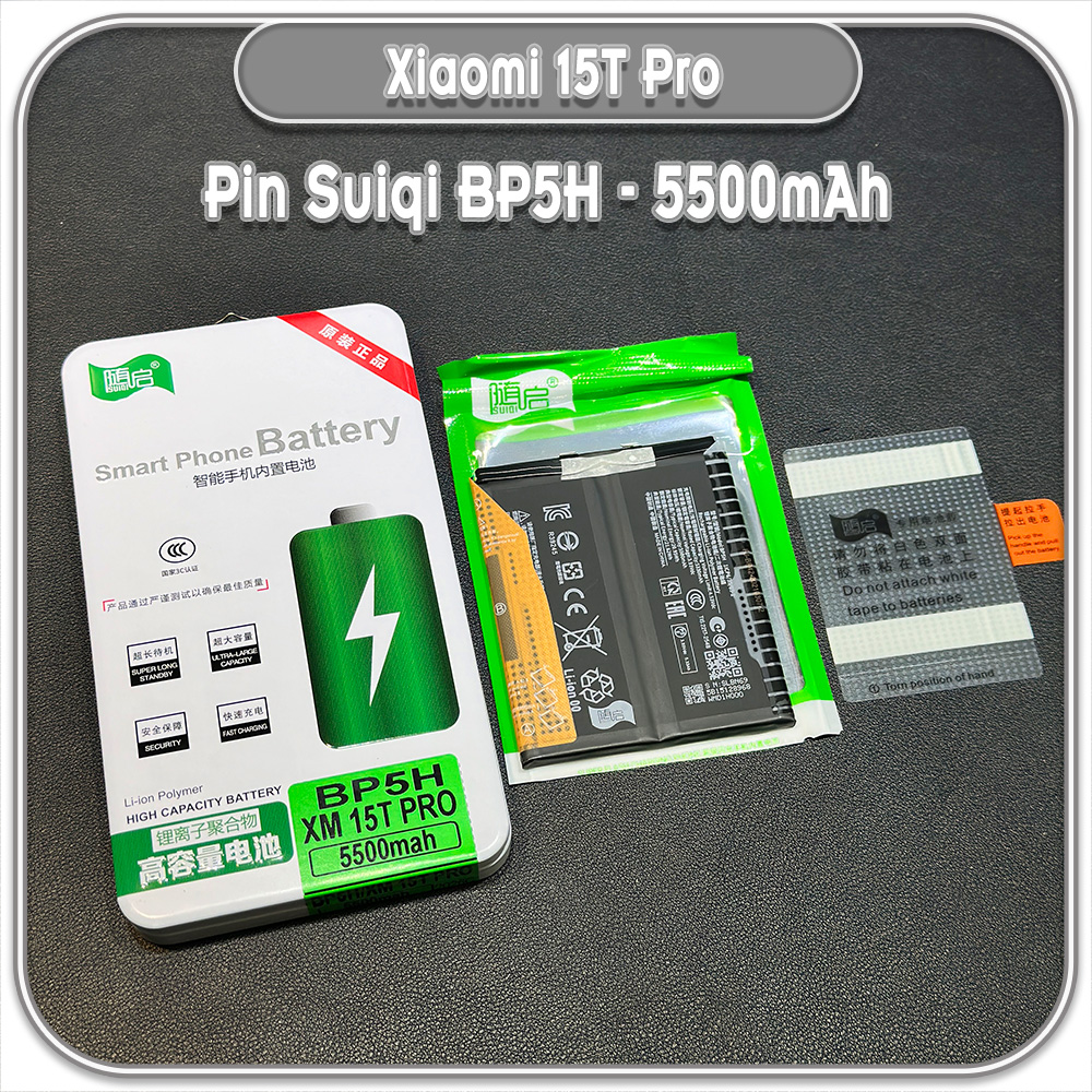 Thay Pin Xiaomi 15T Pro, Suiqi BP5H 5500mAh