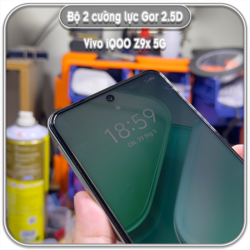 Cường lực Vivo iQOO Z9x 5G, GOR trong 2.5D bộ 2 miếng