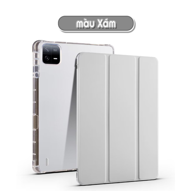 Bao da cho Xiaomi Pad 6, lưng TPU dẻo trong chống sốc