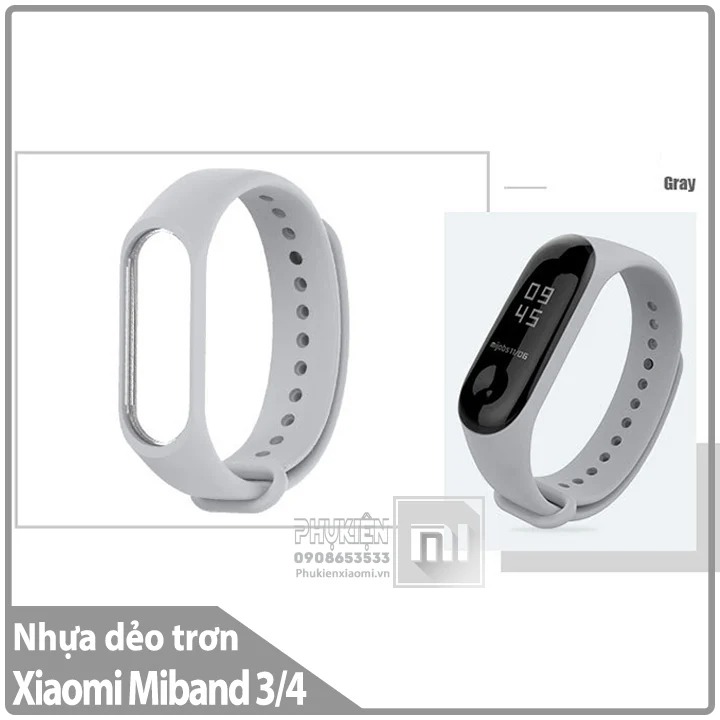 Dây cao su thay thế cho Xiaomi Miband 3/4 hãng Mijobs