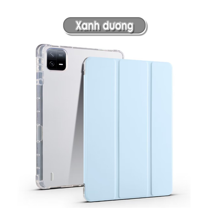 Bao da cho Xiaomi Pad 6, lưng TPU dẻo trong chống sốc