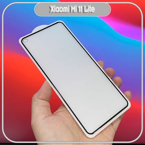 Kính cường lực nhám cho Xiaomi Mi 11 Lite chống vân tay Full viền Đen