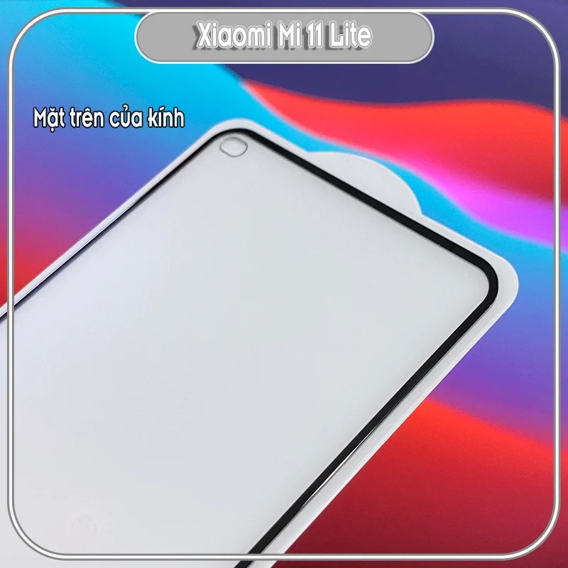Kính cường lực nhám cho Xiaomi Mi 11 Lite chống vân tay Full viền Đen