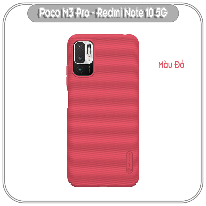 Ốp lưng cho Xiaomi Poco M3 Pro - Redmi Note 10 5G Frosted Shield nhựa PC cứng Nillkin , Vân nhám , chống vân tay.