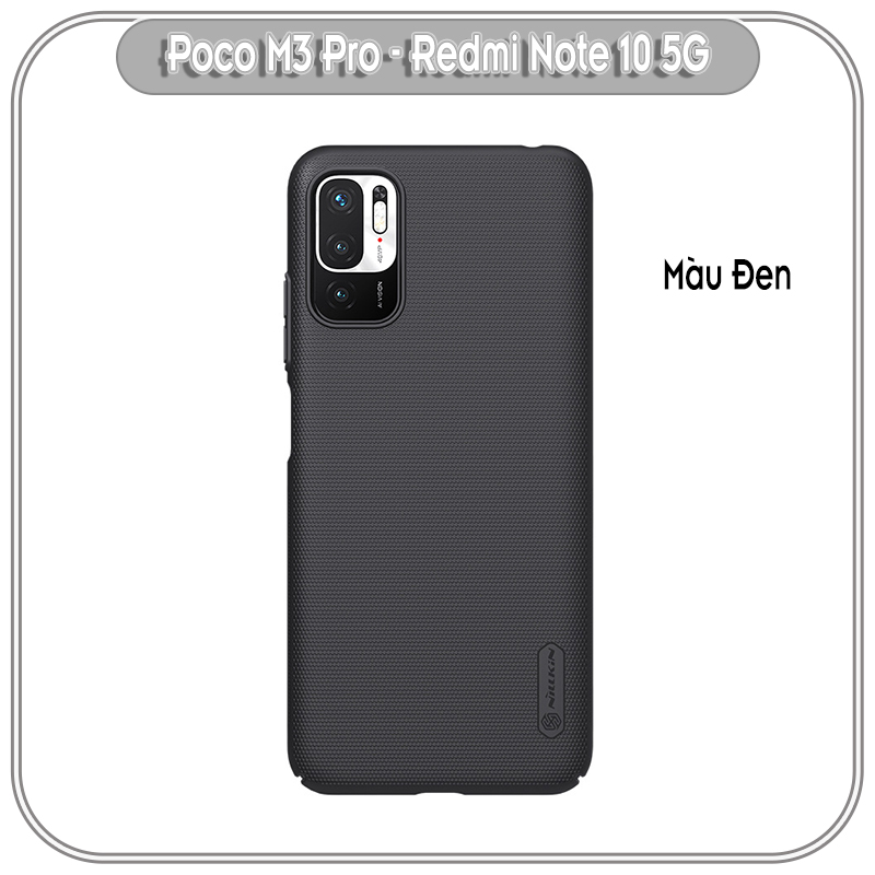 Ốp lưng cho Xiaomi Poco M3 Pro - Redmi Note 10 5G Frosted Shield nhựa PC cứng Nillkin , Vân nhám , chống vân tay.