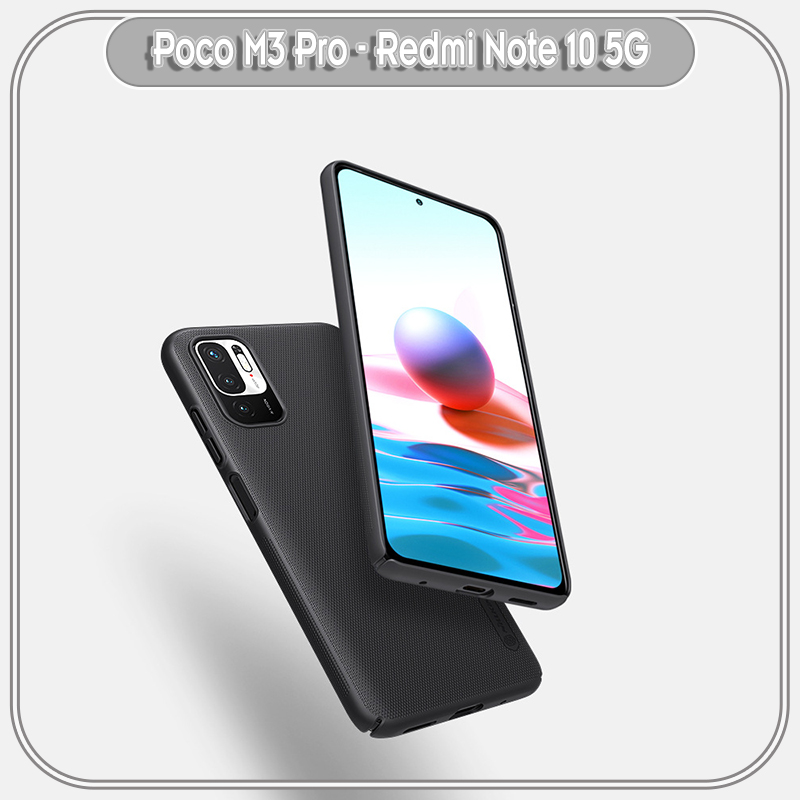 Ốp lưng cho Xiaomi Poco M3 Pro - Redmi Note 10 5G Frosted Shield nhựa PC cứng Nillkin , Vân nhám , chống vân tay.