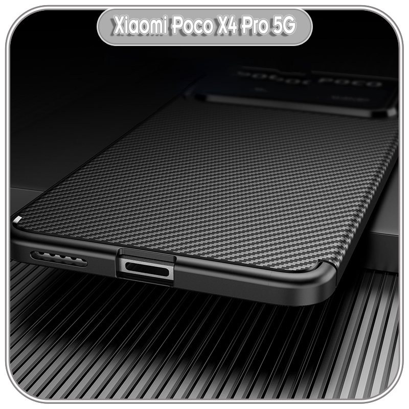 Ốp lưng cho Xiaomi Poco X4 Pro 5G chống sốc Carbon Auto Focus