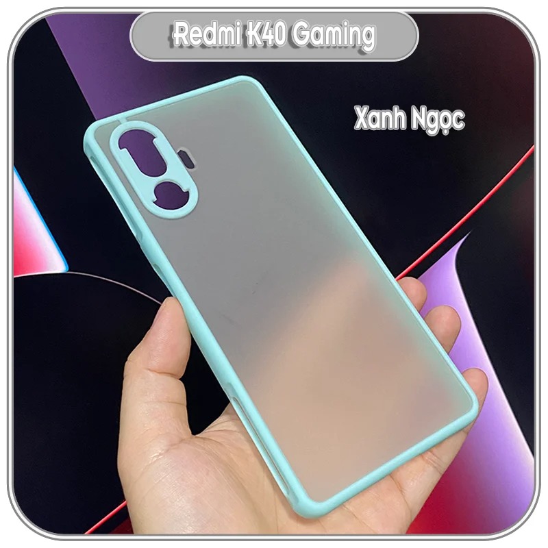 Ốp lưng cho Xiaomi Redmi K40 Gaming nhám viền màu che camera