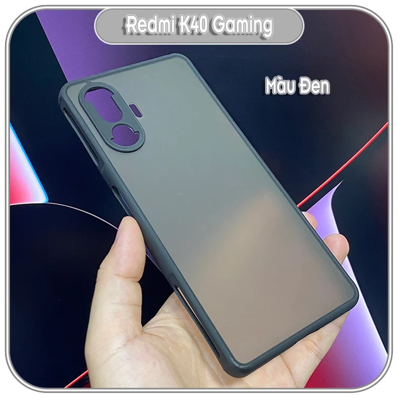 Ốp lưng cho Xiaomi Redmi K40 Gaming nhám viền màu che camera