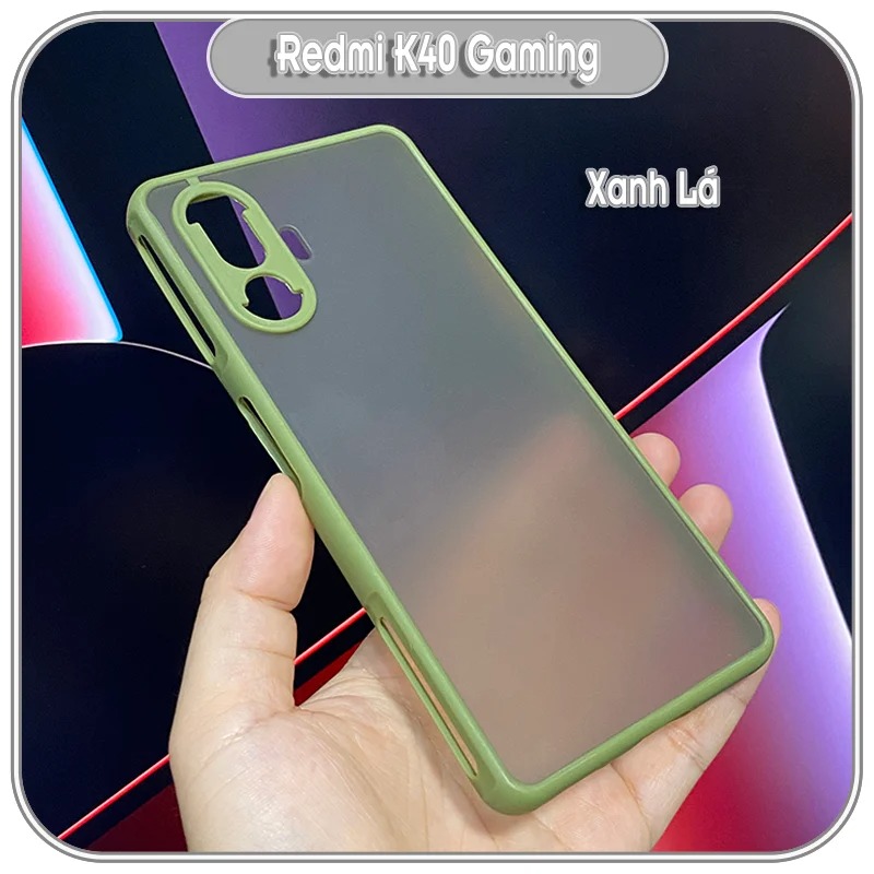 Ốp lưng cho Xiaomi Redmi K40 Gaming nhám viền màu che camera