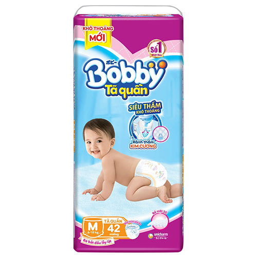 Bỉm tã quần Bobby size M 42 miếng (6-11kg)