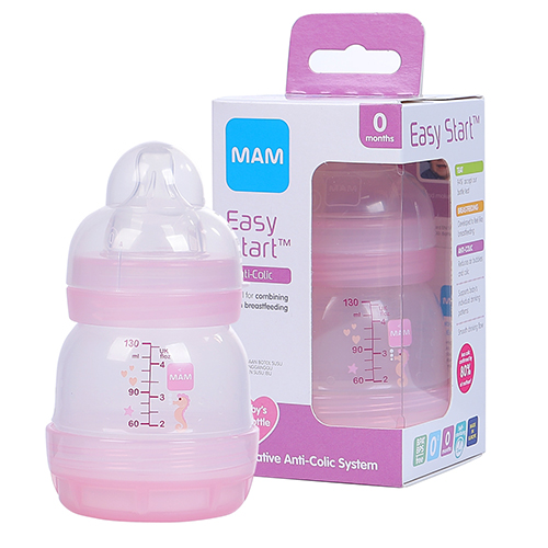 Bình sữa Mam Easy Start Anticolic 130ml (hồng)