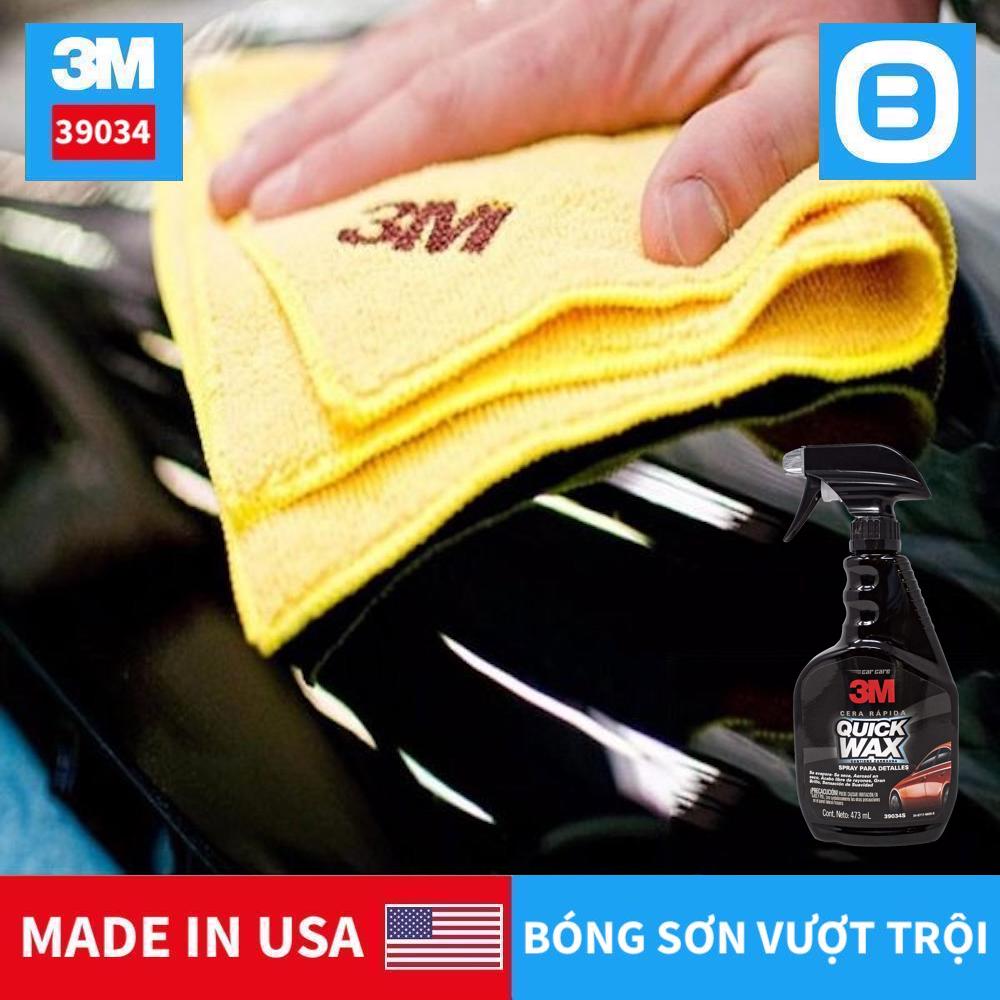 3M 39034 Quick Wax, Dung dịch tăng độ bóng sơn, 473ml
