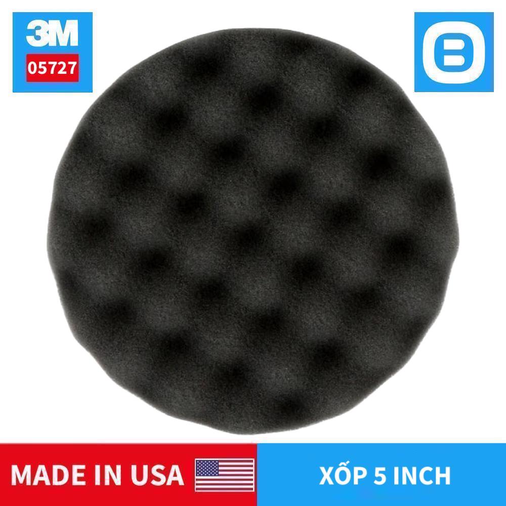 3M 05727 Foam polishing pad, Xốp đánh bóng 5 inch, Màu đen