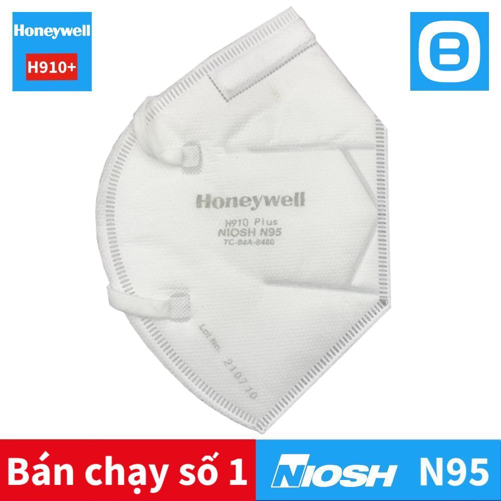 Honeywell H910 Plus, Khẩu trang đạt tiêu chuẩn N95 NIOSH, Lọc 95% bụi mịn virus, Dùng trong y tế, Màu trắng