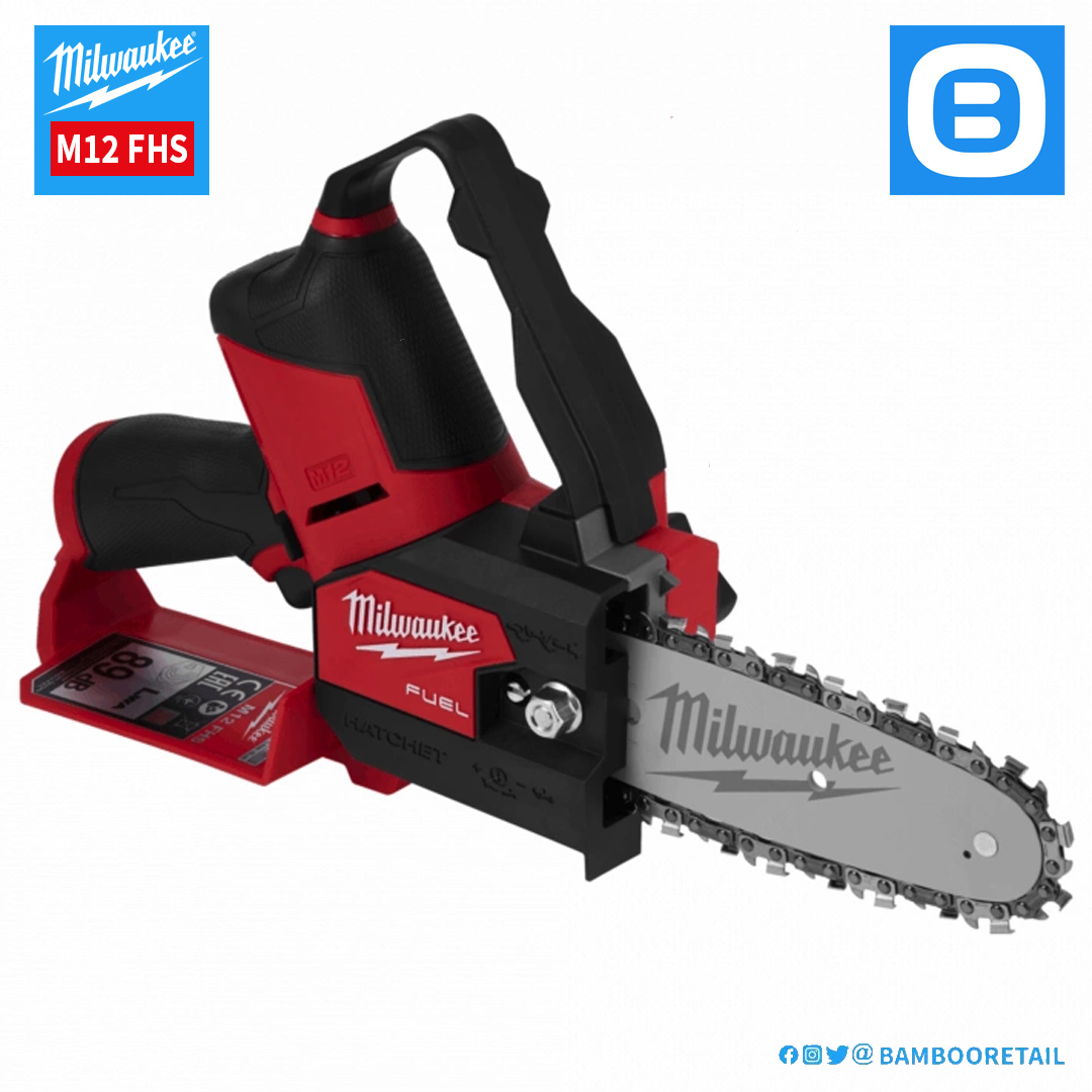 Milwaukee M12 FHS, Máy cưa xích, 12V, Chiều dài cắt 140 mm, Màu đỏ đen, 18488007