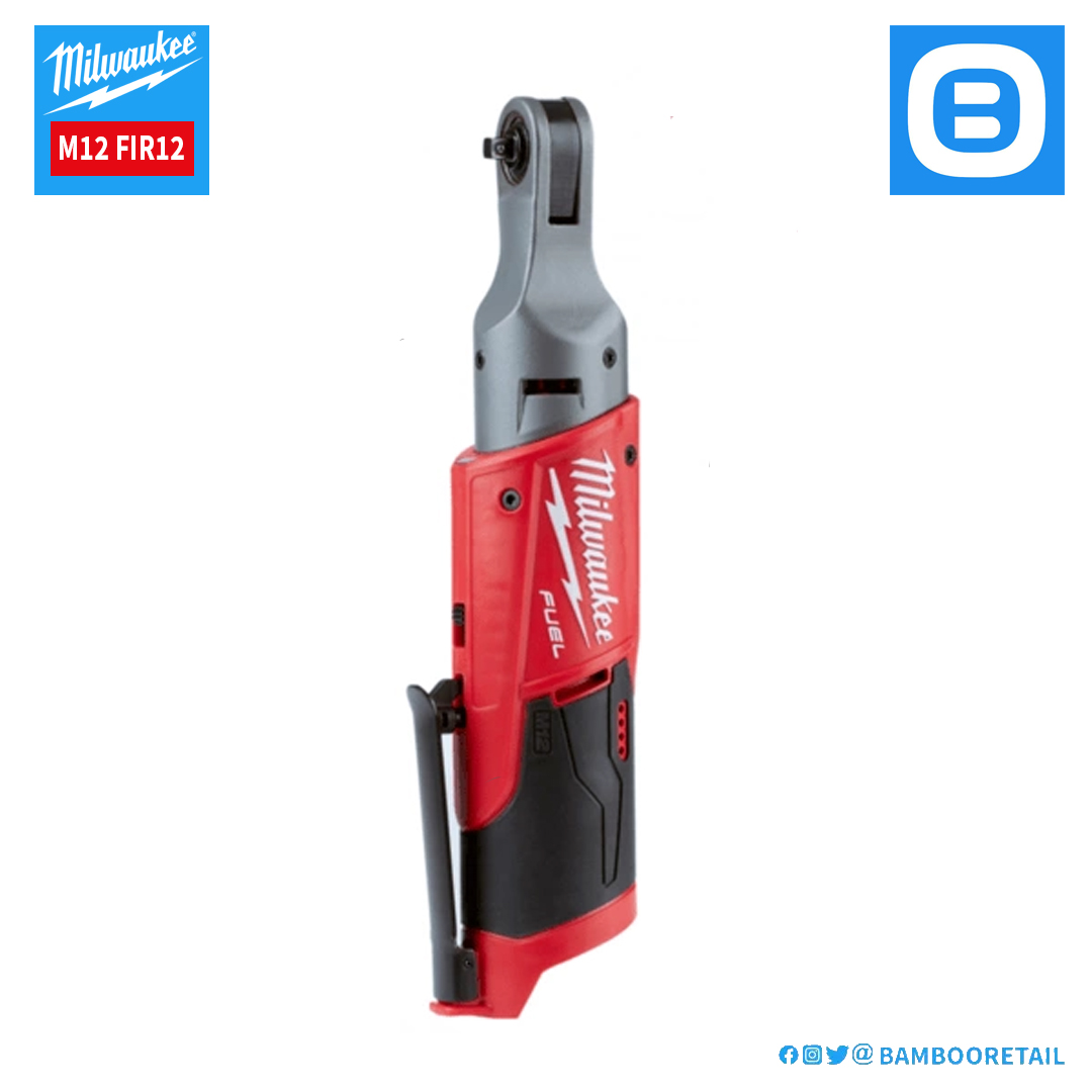 Milwaukee M12 FIR12, Máy siết bu lông góc, 12V, 81 Nm, 1/2 inch, M12, Màu đỏ đen, 18270007