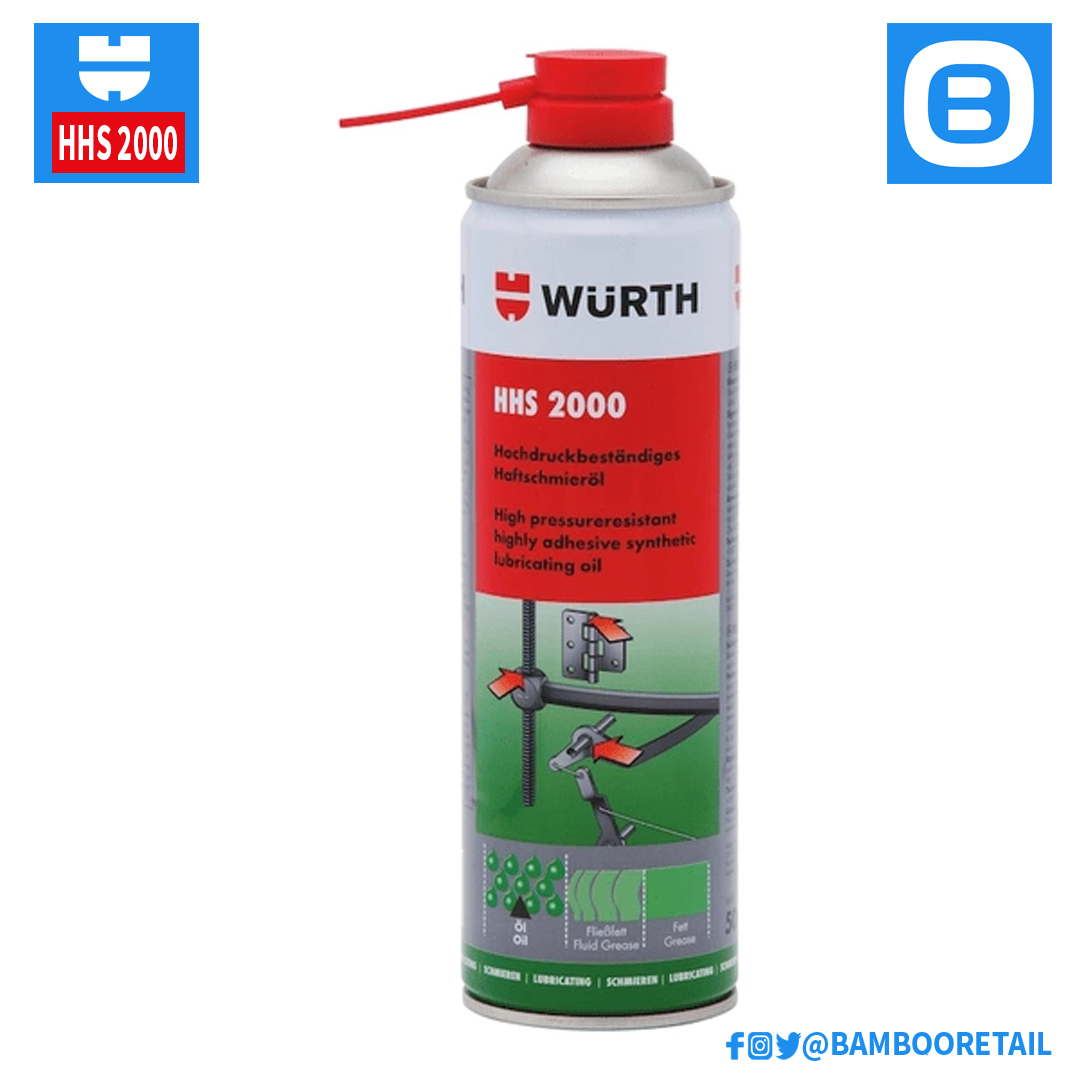 Wurth Adhesive Lubricant HHS 2000, Mỡ bò nước chịu nhiệt HHS 2000, 500ml, 0893106