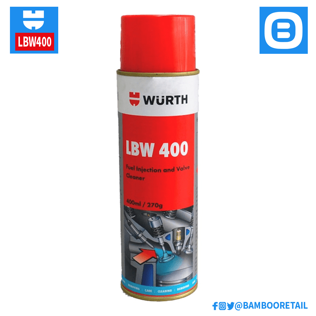 Wurth Fuel Injection and Valve Cleaner LBW400, Dung dịch súc béc xăng tự động, 330ml, 089356091