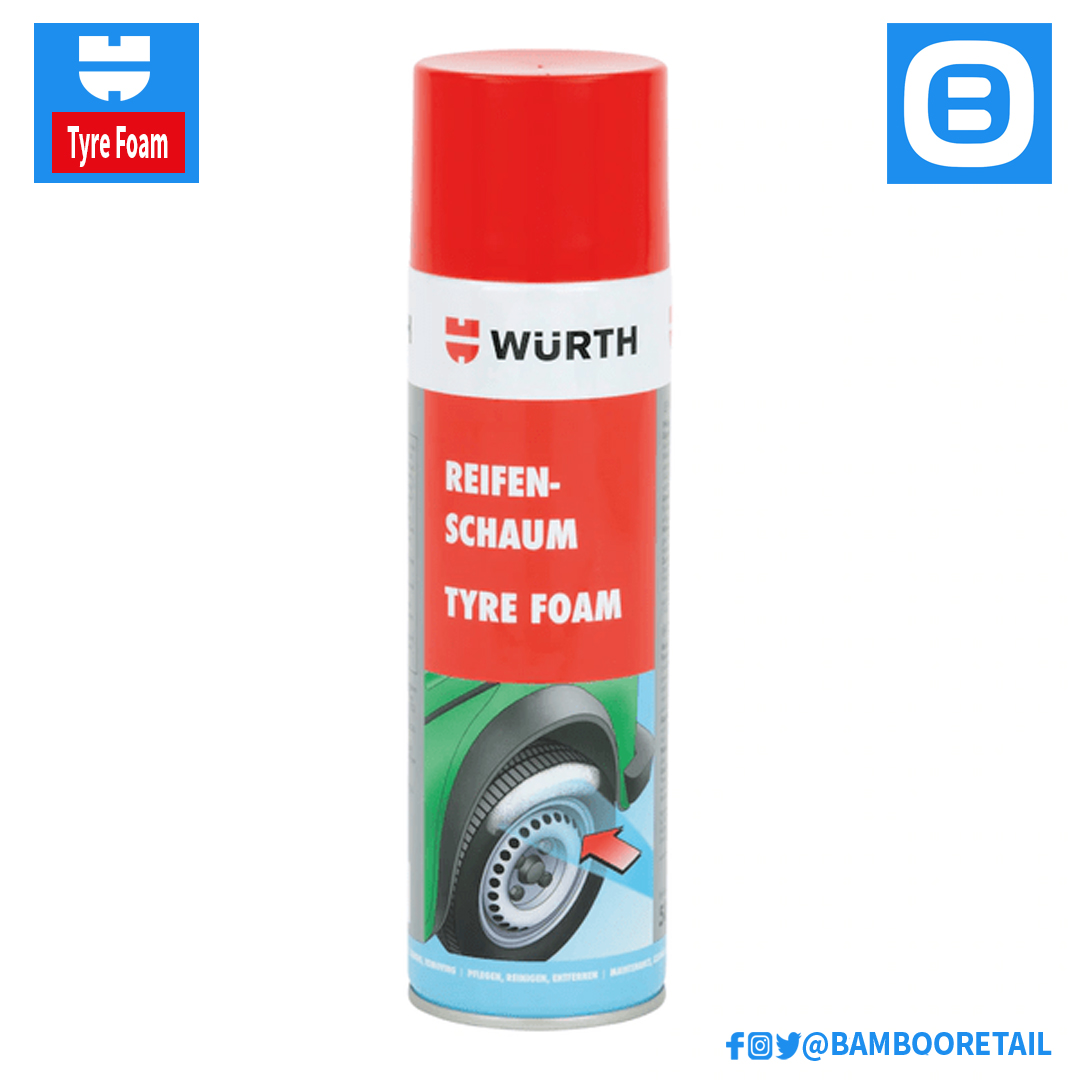 Wurth Tyre Foam, Chất vệ sinh bảo vệ lốp xe, 500ml, 0890121