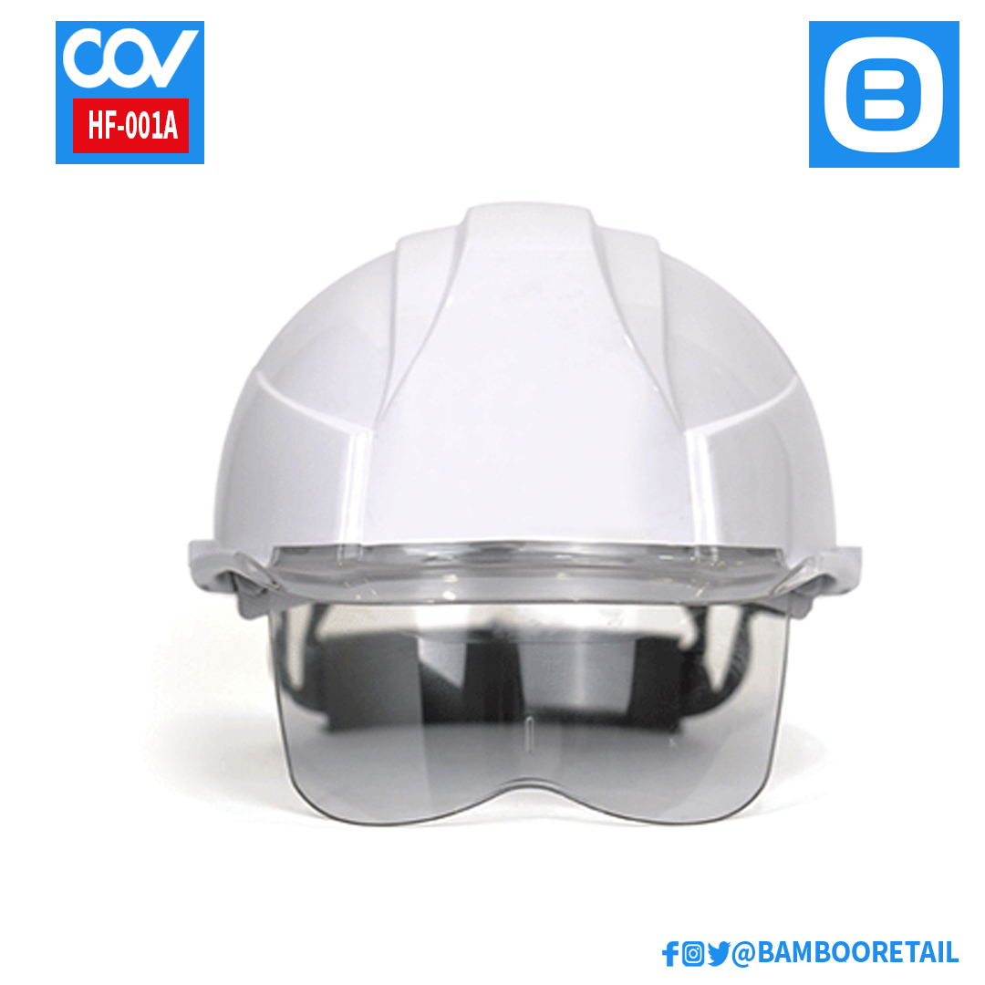 COV HF-001A, Mũ bảo hộ lao động có kính, ABS, KOSHA, Màu trắng