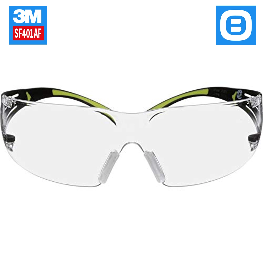 3M SecureFit SF401AF, Kính bảo hộ lao động, Chống đọng sương, Hấp thụ 99% tia UV, Chống trầy xước, Trong suốt, 70071676350