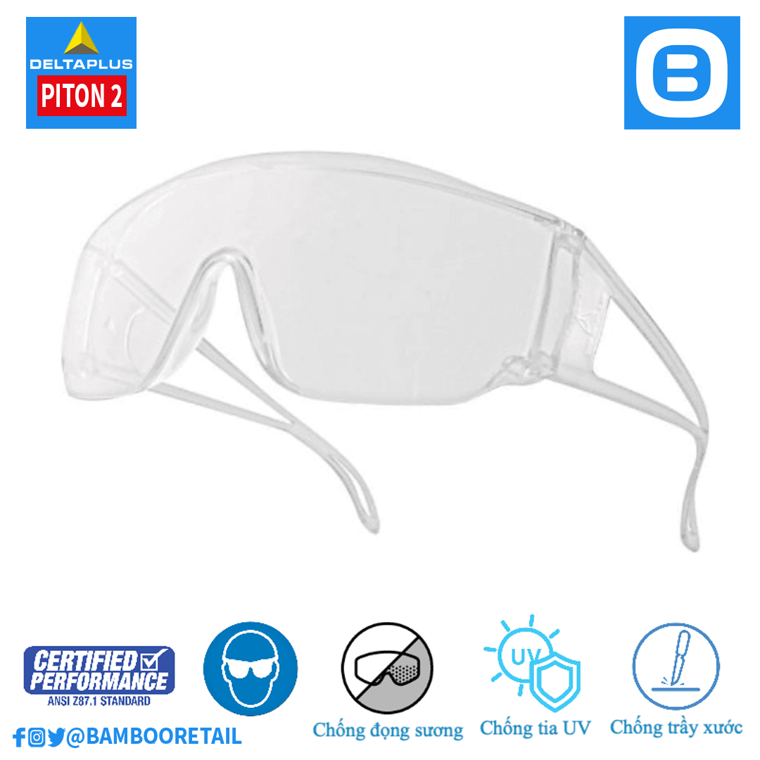 Delta Plus PITON 2 Kính bảo hộ cao cấp cho người cận thị, loại thị, viễn thị