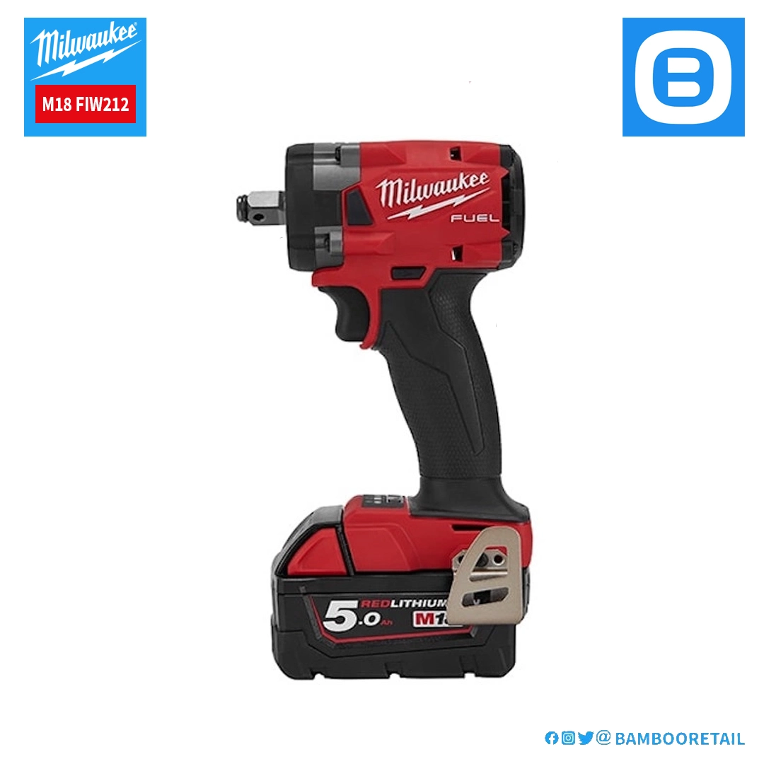 Milwaukee, Combo 2 - Giải pháp ô tô, xe máy cho mọi hành trình sẵn sàng, 1 Máy siết bu lông M18 FIW212, 1 Máy bắt vút M18 FID3, 1 Bộ đầu vặn vít ngắn 10pcs, 1 Bộ đầu khẩu siết bu lông 1/2 14pcs, 1 Găng tay chống cắt level 1, 1 Sạc pin M12-18C, 2 Pin M18B5