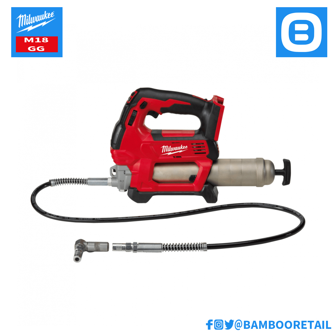 Milwaukee M18 GG, Máy tra mỡ, 18V, Màu đỏ đen ,