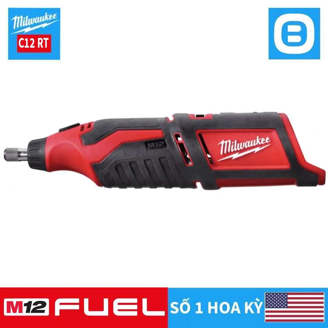 Milwaukee C12 RT, Dụng cụ xoay đa năng, 12V, Màu đỏ đen, 18042020