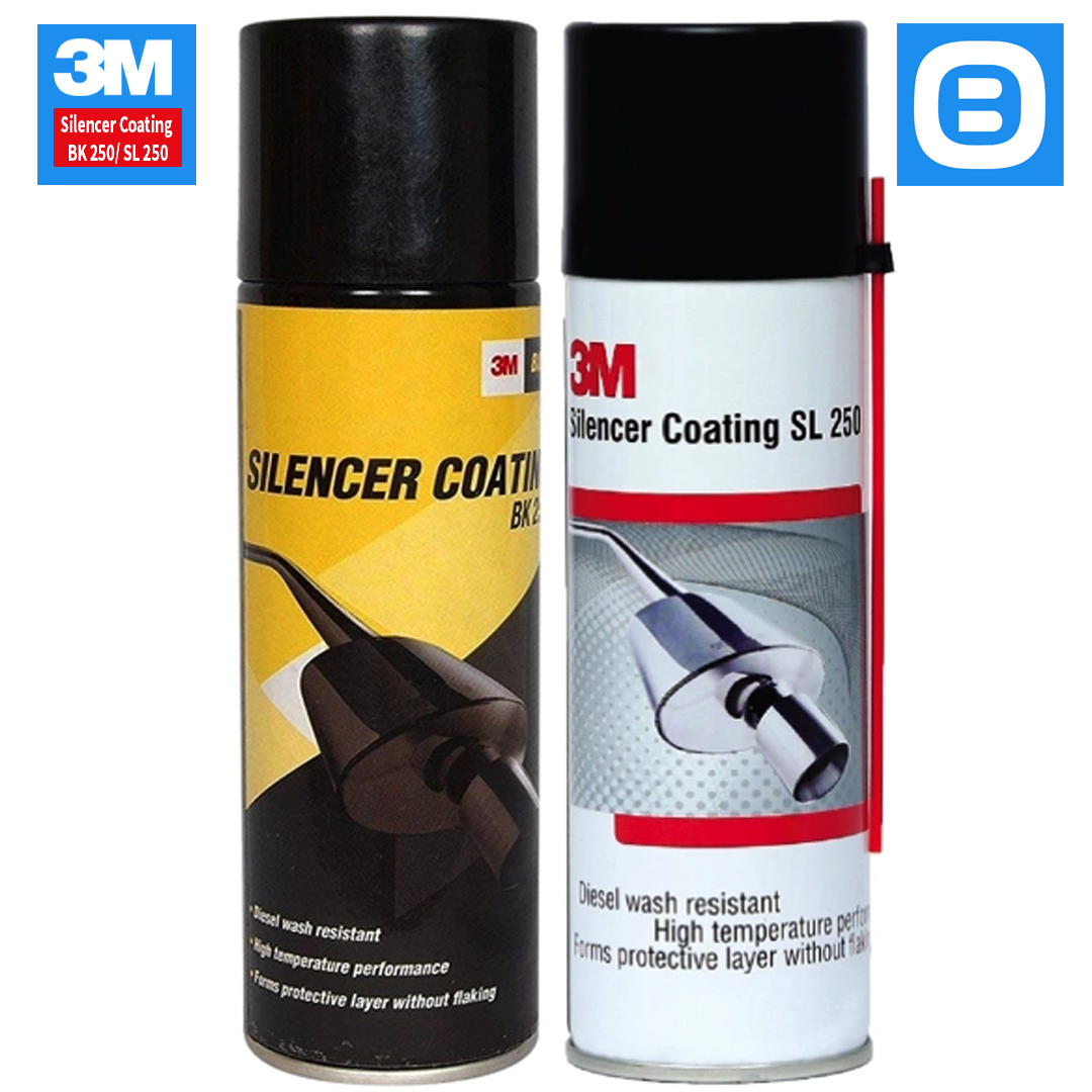 3M Silencer Coating SL250 BK250, Sơn phủ chống sét chịu nhiệt độ cao bảo vệ Pô ống xả, 250ml